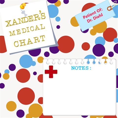 Medical Doctor Visit Page For Baby Scrapbook By Starr 12 x12  Scrapbook Page - 1