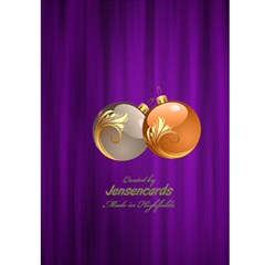 Purple Christmas Card 5x7 By Deborah Back Cover