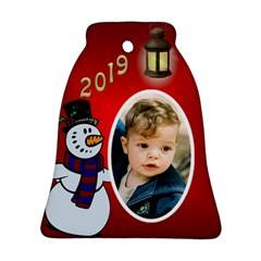 George Snowman 2019 Bell Ornament (2 Sided) - Bell Ornament (Two Sides)