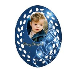 George Christmas filigree Oval Ornament 3 (2 sided) - Oval Filigree Ornament (Two Sides)