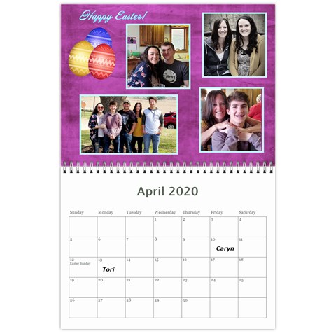 2020 Calendar Angie By Marlene Apr 2020