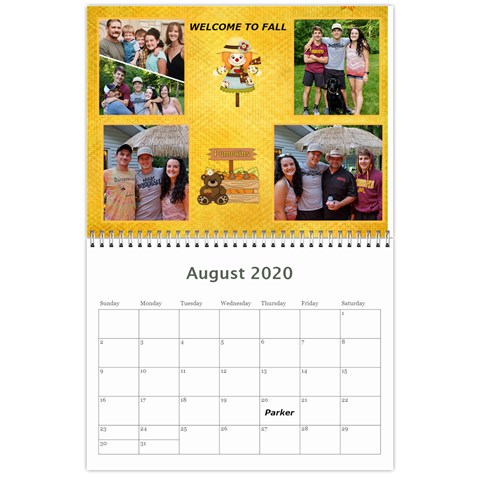 2020 Calendar Angie By Marlene Aug 2020