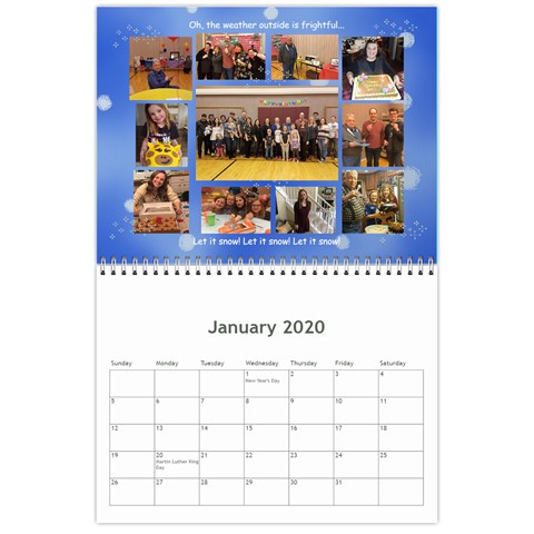 Calendar 2020 By Debbie Jan 2020