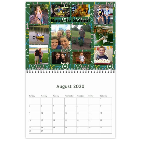 Calendar 2020 By Debbie Aug 2020