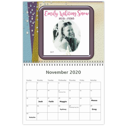 Calendar By Lynette Nov 2020