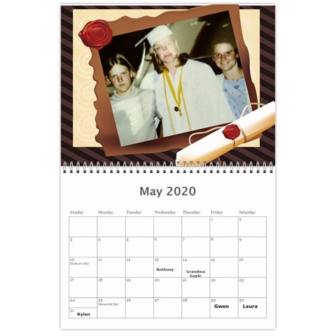 Calendar By Lynette May 2020