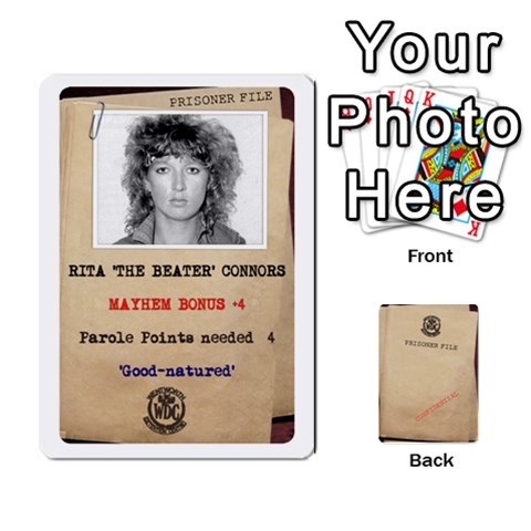 Prisoner Character Cards 2020 By Matthew Meadows Front - Heart9