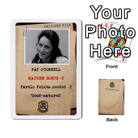 Prisoner Character Cards 2020 By Matthew Meadows Front - Diamond4