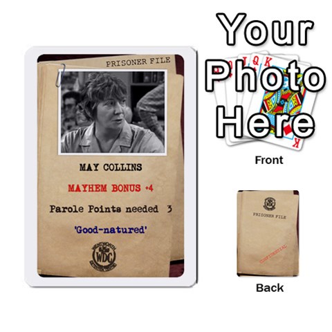 Prisoner Character Cards 2020 By Matthew Meadows Front - Diamond6