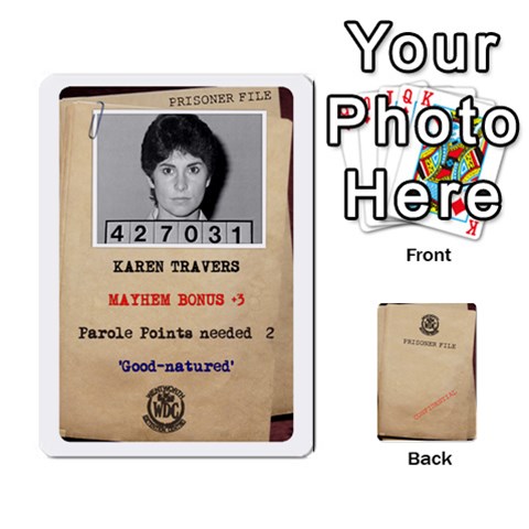 Prisoner Character Cards 2020 By Matthew Meadows Front - Diamond7