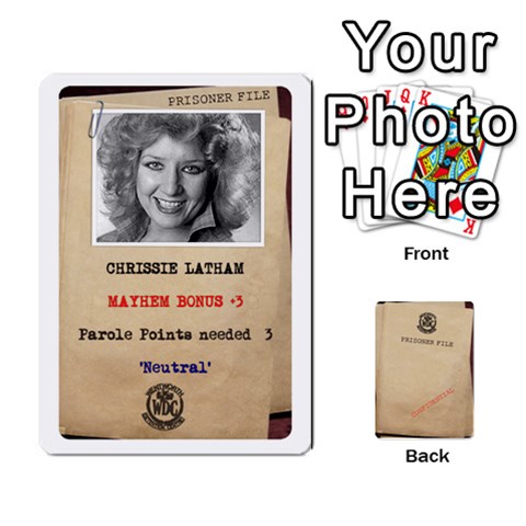 Prisoner Character Cards 2020 By Matthew Meadows Front - Club2