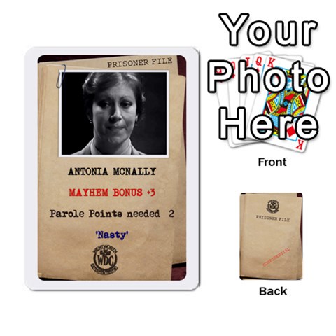 Prisoner Character Cards 2020 By Matthew Meadows Front - Club3