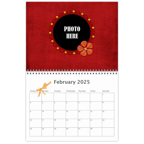 2025 Tangerine Breeze Calendar 1 By Lisa Minor Feb 2025