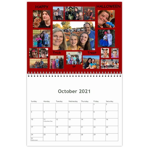Calendar 2021 By Debbie Oct 2021