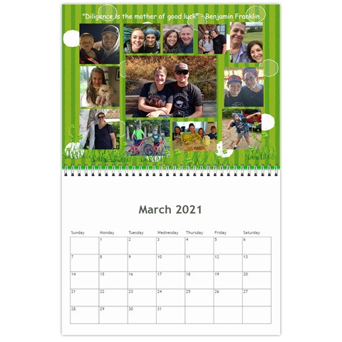 Calendar 2021 By Debbie Mar 2021