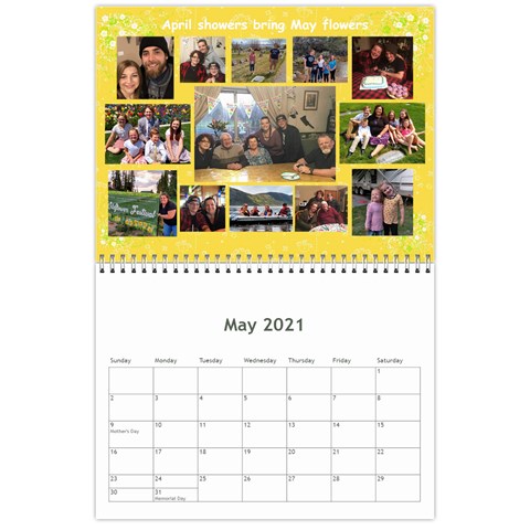 Calendar 2021 By Debbie May 2021