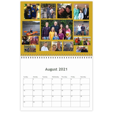 Calendar 2021 By Debbie Aug 2021