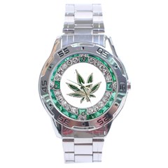 Kush Time Stainless  - Stainless Steel Analogue Watch