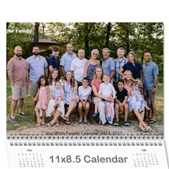 MacVittie Family Calendar 2022 Jay  - Wall Calendar 11  x 8.5  (18 Months)