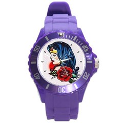 Round Plastic Sport Watch (L)