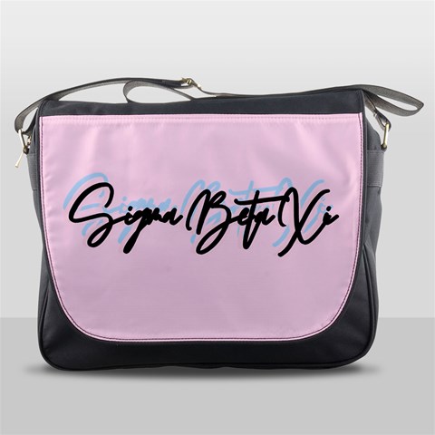 Signature Messenger Bag Pink By Authenticafashions Front