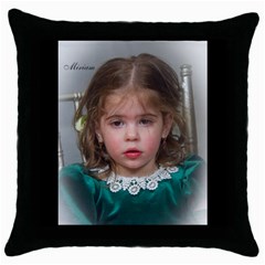 miriam - Throw Pillow Case (Black)