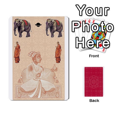 Queen Taj Mahal Colour Blind Deck 2 By Graham Dean Front - SpadeQ