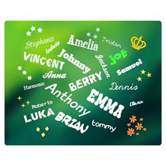 1 - Two Sides Premium Plush Fleece Blanket (Teen Size)