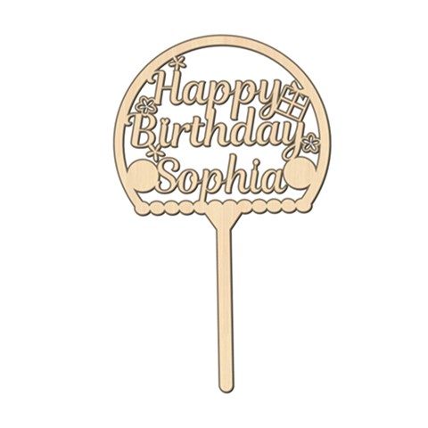Personalized Birthday Cake Topper By Wanni Front