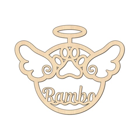 Personalized Paw Print Angel With Wings By Oneson Front