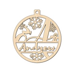 Personalized Letter A - Wood Ornament