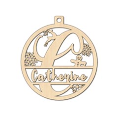 Personalized Letter C - Wood Ornament