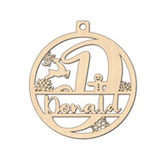 Personalized Letter D - Wood Ornament