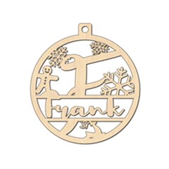 Personalized Letter F - Wood Ornament Personalized Letter F - Wood Ornament