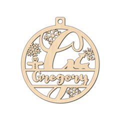 Personalized Letter G - Wood Ornament Personalized Letter G - Wood Ornament