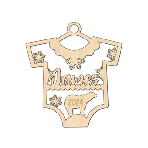 Personalized Christmas Bear Bib By Wanni Front