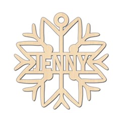 Personalized Snowflake Shape - Wood Ornament