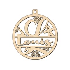 Personalized Letter L - Wood Ornament