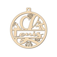 Personalized Letter L - Wood Ornament