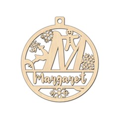 Personalized Letter M - Wood Ornament Personalized Letter M - Wood Ornament