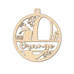 Personalized Letter O - Wood Ornament