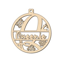 Personalized Letter Q - Wood Ornament