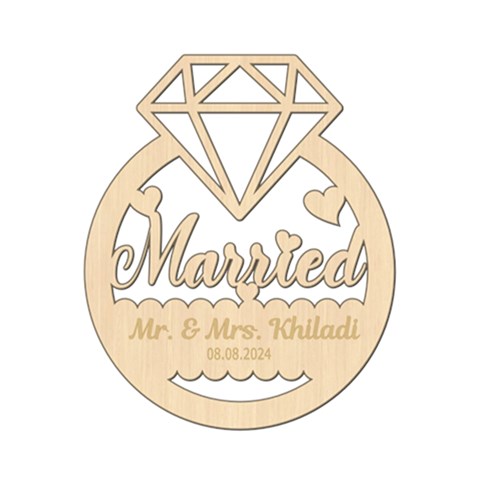 Personalized Diamond Married By Wanni Front