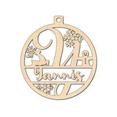 Personalized Letter Y - Wood Ornament