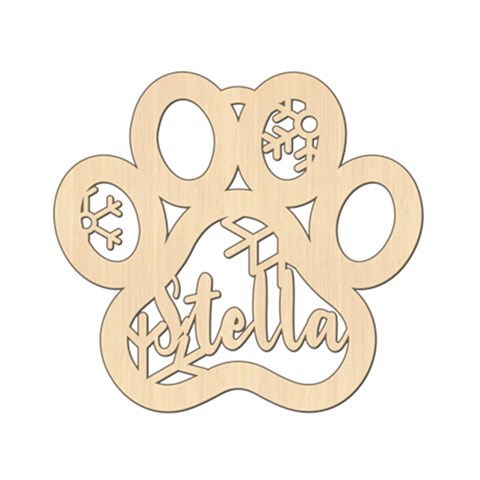 Personalized Half Snowflake Paw Prints By Oneson Front