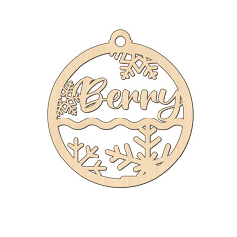 Personalized Half Snowflake Curl Line Xmas Bubble By Oneson Front