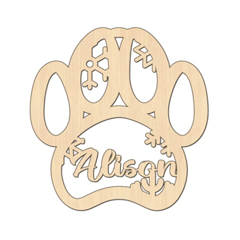 Personalized Paw Print Small Snowflake Xmas By Oneson Front
