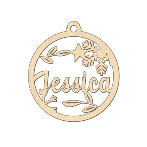 Personalized Star Snowflake Xmas Bubble By Oneson Front
