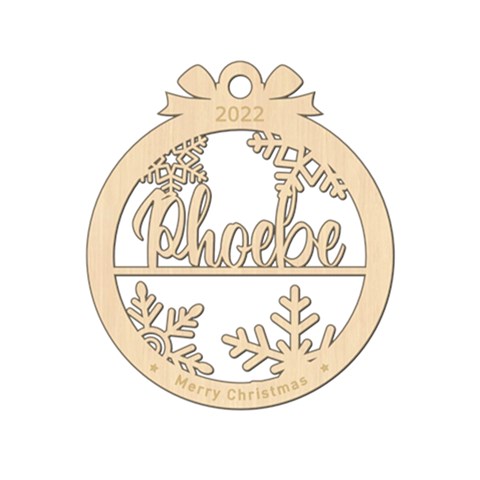 Personalized Half Snowflakes Xmas Bubble By Oneson Front