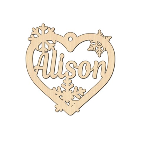 Personalized Snowflake Heart By Oneson Front